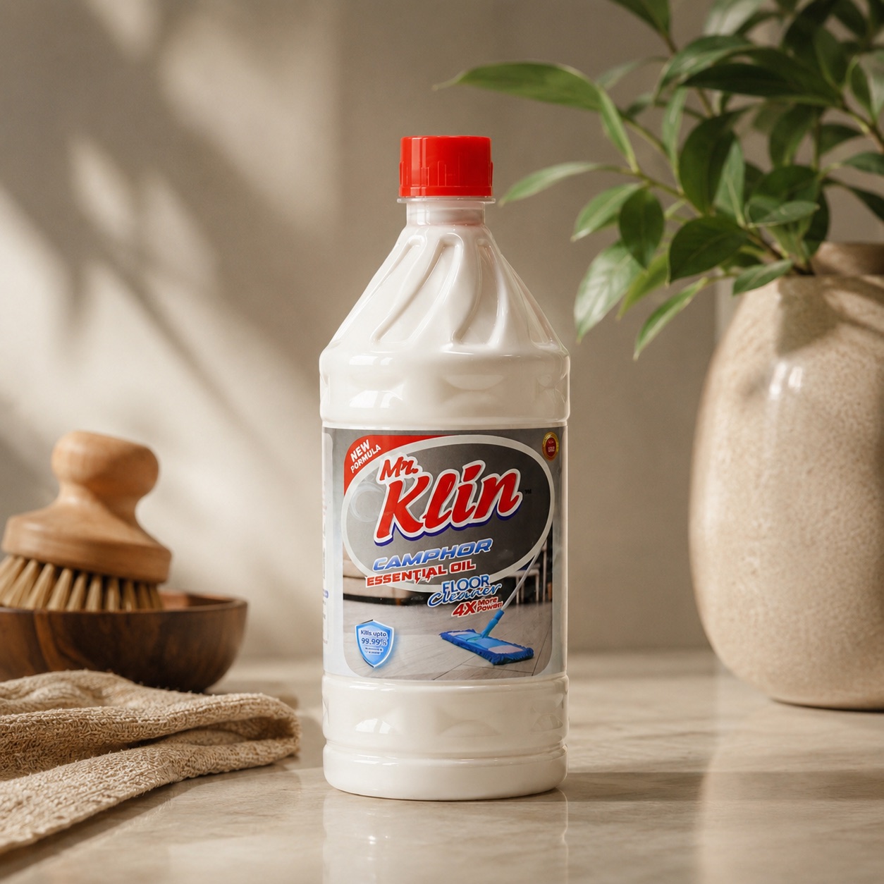 Camphor Floor Cleaner in use